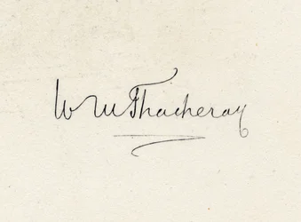 Firma de William Makepeace Thackeray (1811-63)